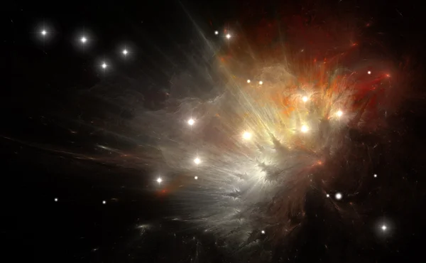 Renkli bulutsu bir süpernova patlaması tarafından oluşturulmuş — Stok fotoğraf
