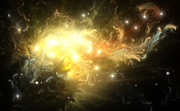 Barevná mlhovina vytvořil výbuchu supernovy — Stock fotografie