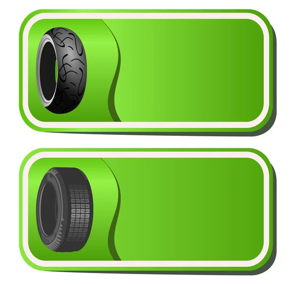Pegatina con los neumáticos — Archivo Imágenes Vectoriales