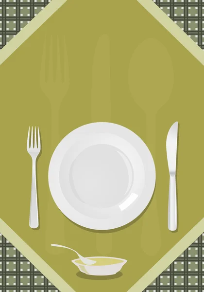 レストラン メニュー、緑のデザイン — ストックベクタ
