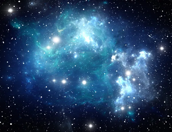 Nebulosa estrella espacial azul — Foto de Stock