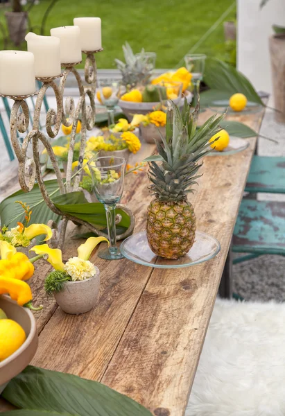 stock image Garden Table setting