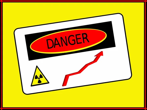 Danger zone radiation rise — Stock Photo, Image