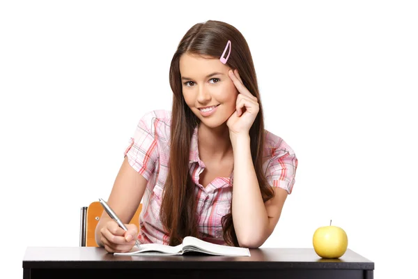 Portrait of a teenager in school — Stock Photo, Image