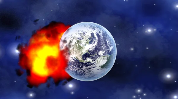 Uderzenie meteorytu — Zdjęcie stockowe