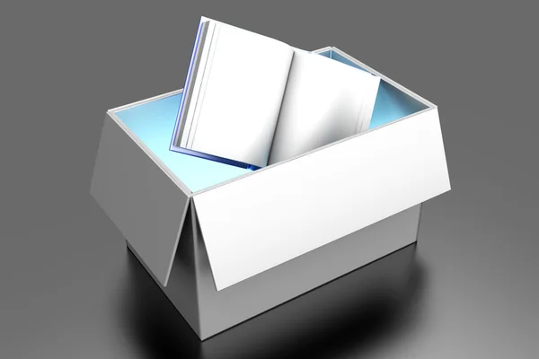 Livro em uma caixa — Fotografia de Stock