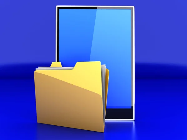 Tablet PC Folder — Stock Photo, Image