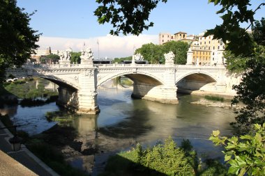 Ponte Vittorio Emanuele II in Rome clipart