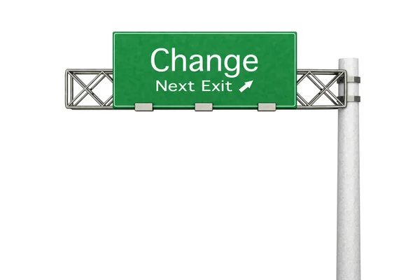 Znak autostrady - zmiany — Zdjęcie stockowe