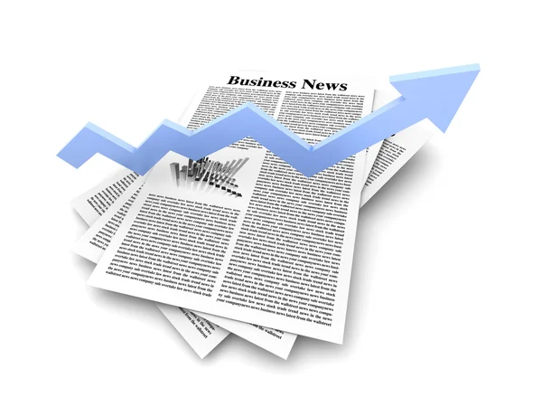 Growth in the Business News — Stock Photo, Image