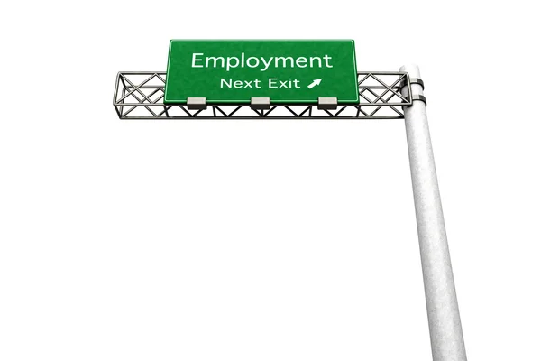 Highway Sign - Employment — Stock Photo, Image