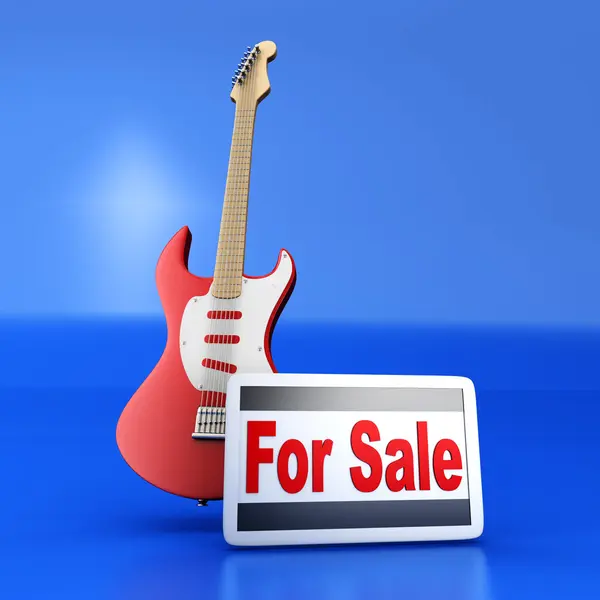 Gitara elektryczna na sprzedaż — Zdjęcie stockowe