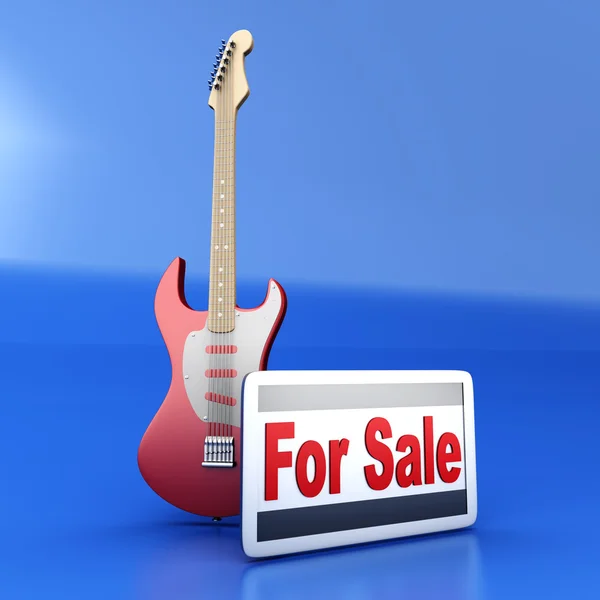 Gitara elektryczna na sprzedaż — Zdjęcie stockowe