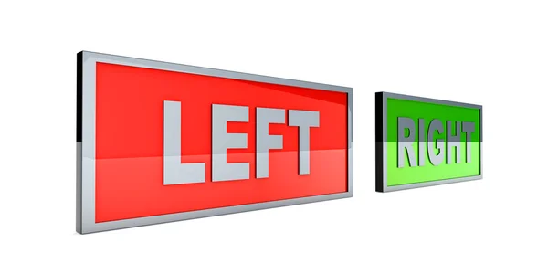 Esquerda e direita — Fotografia de Stock