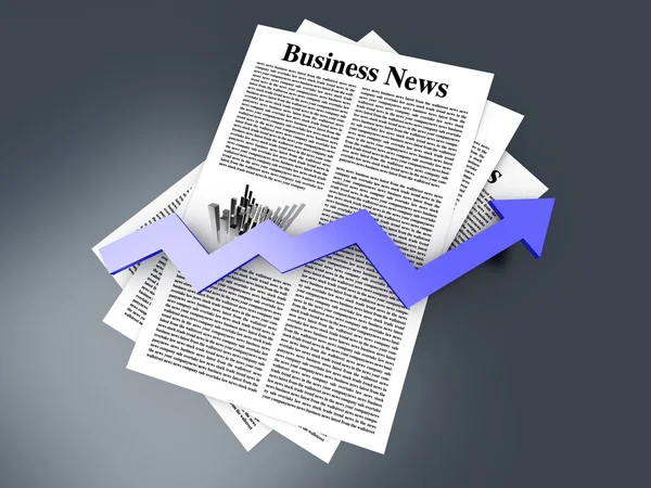 Wzrost w biznes news — Zdjęcie stockowe