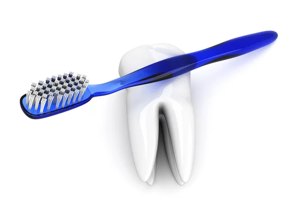 Cepillo de dientes con un diente — Foto de Stock