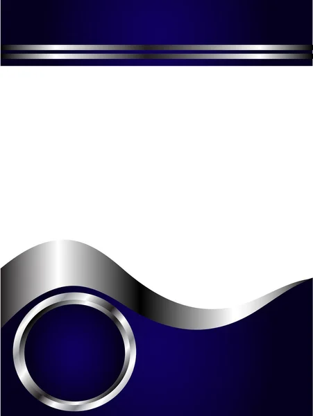 Um modelo de cartão de visita azul e prata e branco royal — Vetor de Stock