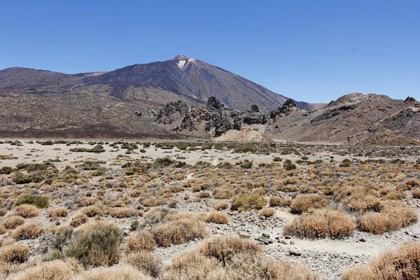 A kúp alakú vulkán, Mount Teide és El Teide — Stock Fotó
