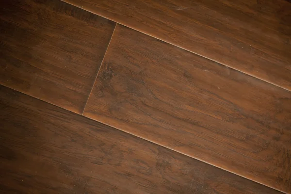 Newly Installed Brown Laminate Flooring — Stock Photo, Image
