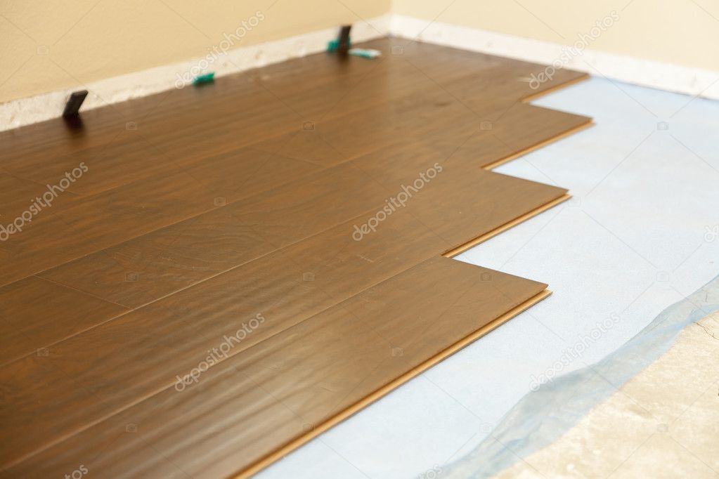 Newly Installed Brown Laminate Flooring