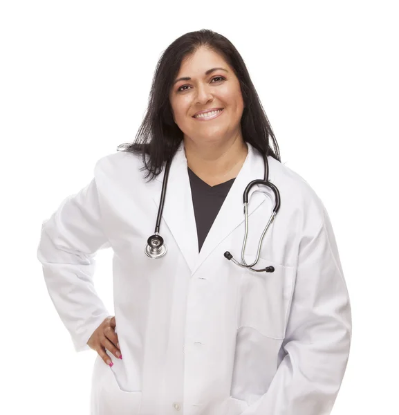 有吸引力的女性西班牙裔医生或护士 — 图库照片