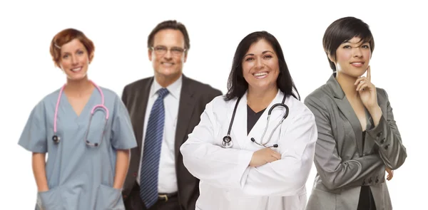 Grupo de Médicos e Negócios em Branco — Fotografia de Stock
