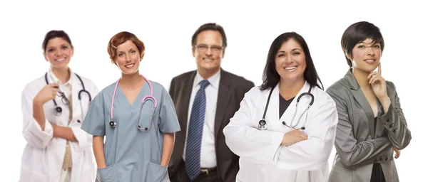 Grupo de Médicos y Negocios en Blanco — Foto de Stock