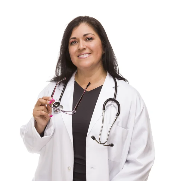 Aantrekkelijke vrouwelijke hispanic arts of verpleegkundige — Stockfoto