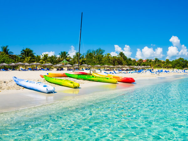 Boats on the cuban beach of Varadero
