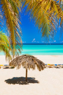 The beautiful Varadero beach in Cuba clipart