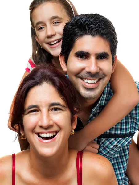 Portret rodziny hiszpanin szczęśliwy — Zdjęcie stockowe
