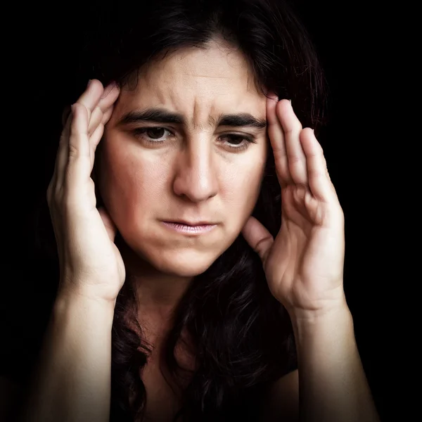 Portrait of a depressed and sad woman — Stock Photo, Image