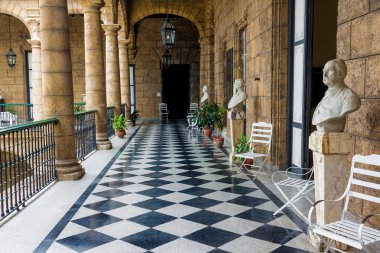 Beautiful spanish palace in Havana clipart