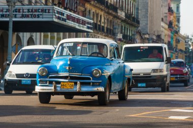 Havana'daki eski klasik Amerikan arabası