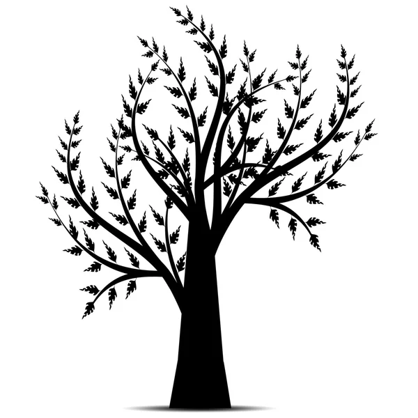 Silueta de árbol de arte — Vector de stock