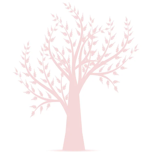 Art Tree Silhouette — Stock Vector