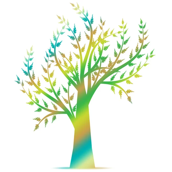สีลูเอทต้นไม้ศิลปะ — ภาพเวกเตอร์สต็อก