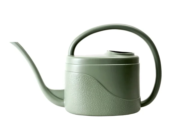 Green Plastic Watering Can — Stock Photo, Image