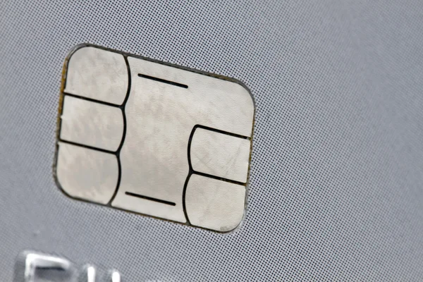 Chip de um cartão de crédito — Fotografia de Stock