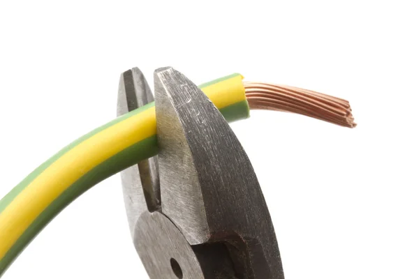 Elektromos vezetékek és fogók — Stock Fotó