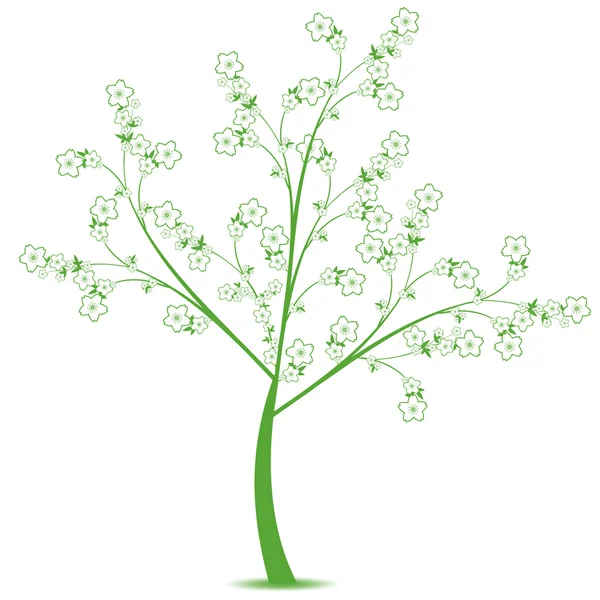 Blomma träd — Stock vektor