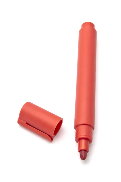 赤い蛍光ペン — ストック写真