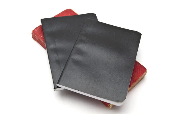 Rote und schwarze Notizbücher — Stockfoto