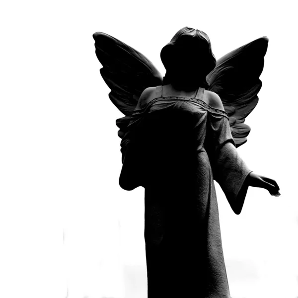 Σιλουέτα του angel άγαλμα — Φωτογραφία Αρχείου