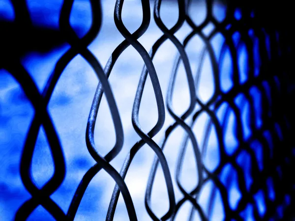 Sécurité de clôture de maillon de chaîne — Photo