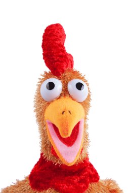 Anface portray of an easter rooster toy clipart