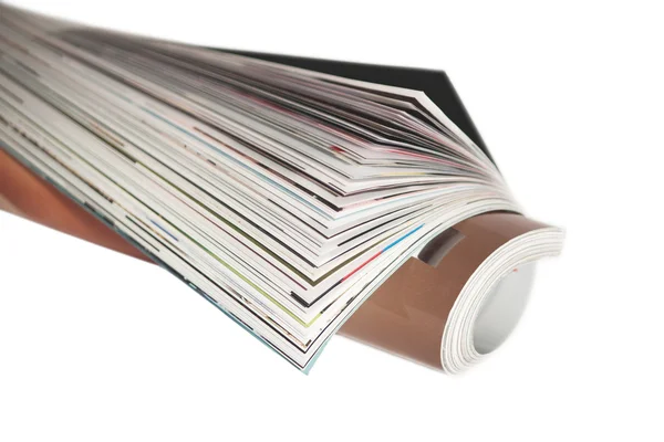 Wrapped magazine isolated on white background — Stock Photo, Image
