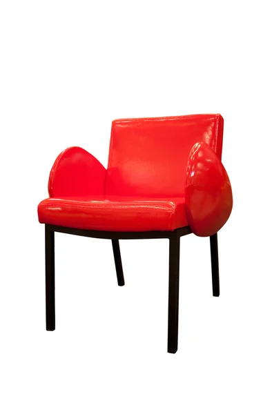 Nowoczesny fotel czerwony na białym tle — Zdjęcie stockowe