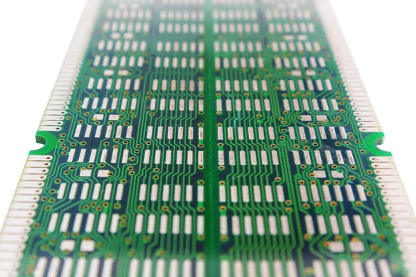 Conectores Chip esquema verde isolado — Fotografia de Stock