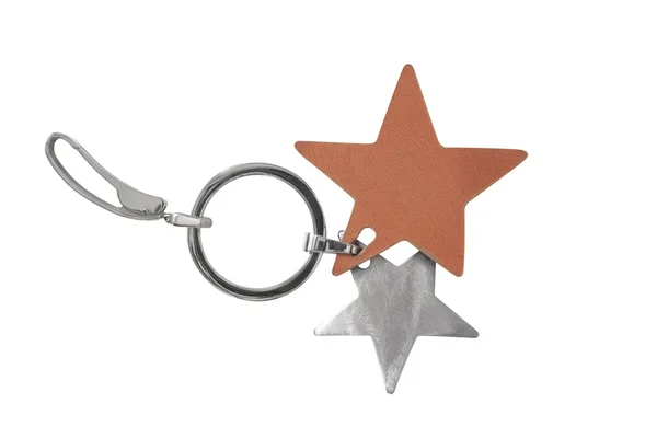 Pair of stars key holder isolated — Stock Photo, Image